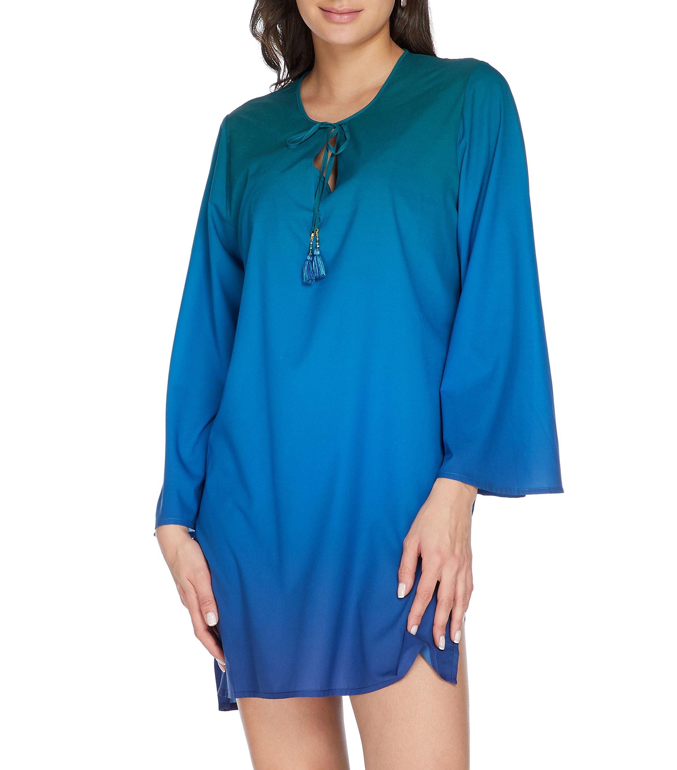 Tunique Noire DECA - Taille 3, Coupe évasée, Longueur Genou - Polyamide/élasthanne - Occasion Très Bon état